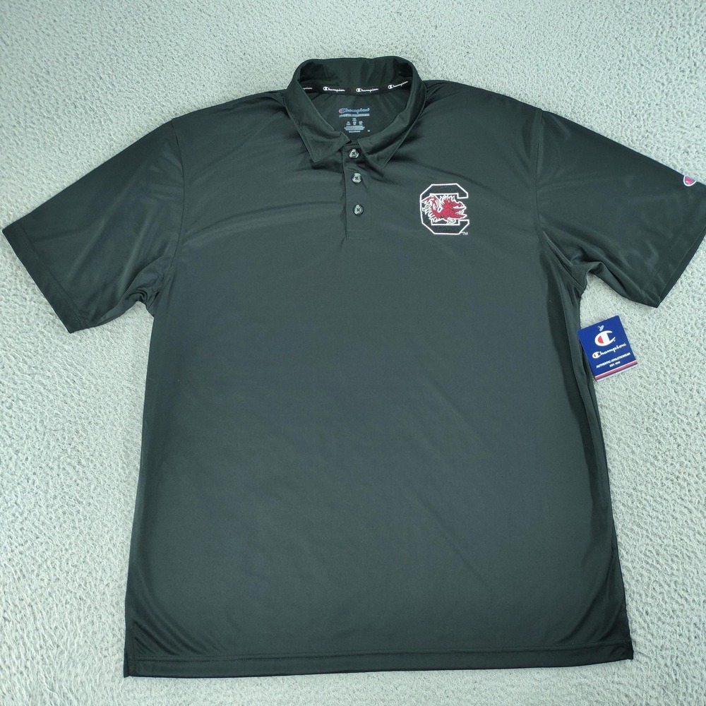 South Carolina Gamecocks Shirt Mens XL Black NCAA Football Champion Polo Top NEW